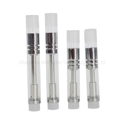 Glass Drip Tip Ecig Straw Vape Pen Cartridges Empty Vaporizer 0 5ml 1ml Ceramic Coil Dual Cotton