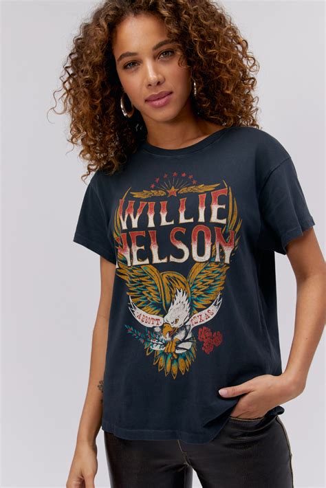 Willie Nelson Abbott Texas Tour Tee in Vintage Black | DAYDREAMER