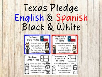 Dual Language/Bilingual Texas Pledge EN & SPA (Red & Blue) | TPT