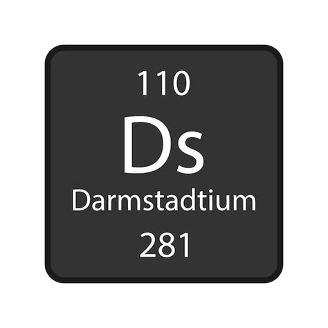 Premium Vector Darmstadtium Symbol Chemical Element Of The Periodic