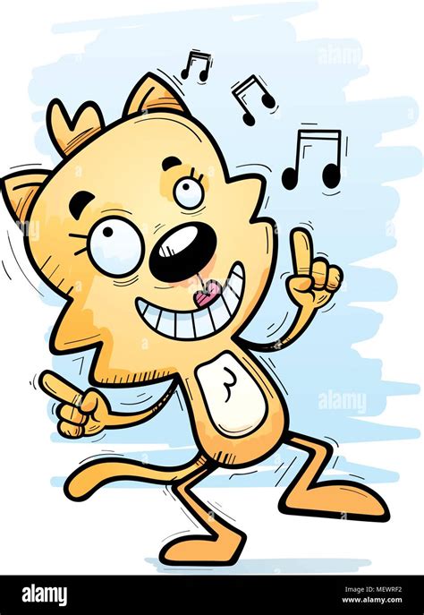 Dancing Cartoon Cat Stock Vektorgrafiken Kaufen Alamy