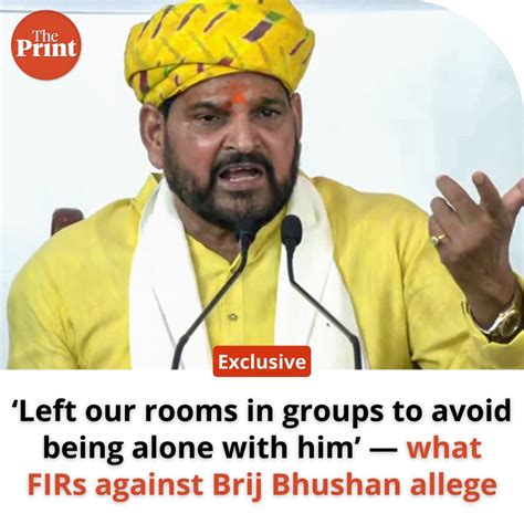 Theprintindia On Twitter The Two Firs Filed Against Wfi Chief Brij