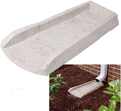 4 Pack Decorative Downspout Natural Stone Texture Splash Block Rain