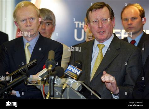 Ulster Unionist Leader David Trimble Right With Sir Reg Empey