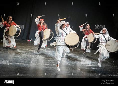 Jerusalem 6th Aug 2023 Dancers Perform Traditional Dance Dabke