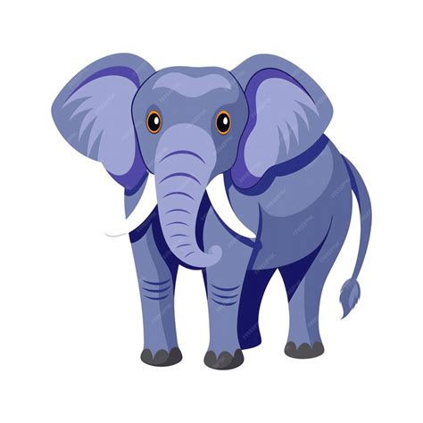 Desenho de ilustração vetorial de cores de elefante bonito | vetor ...