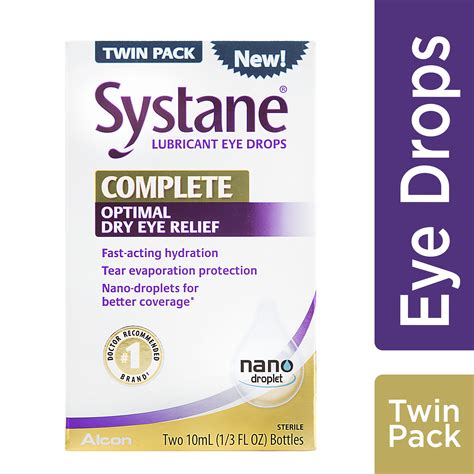 Systane Complete Twin Pack Lubricant Eye Drops For Dry Eye Symptom