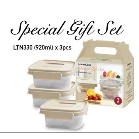 Jual Lock Lock Gift Set Series 3 Pcs LocknLock Kotak Makan Gift Set