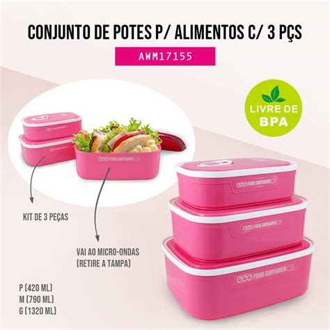 Conjunto De Potes Para Alimentos Pe As Lifestyle Jacki Design