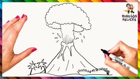 Cómo Dibujar Un Volcan Paso a Paso Dibujo De Volcan YouTube