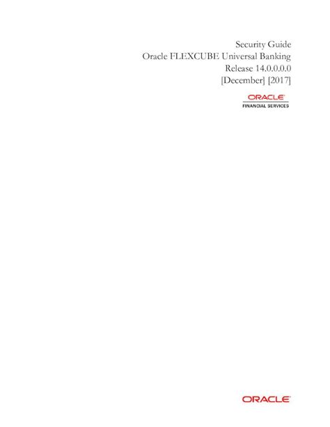 PDF Security Guide Oracle FLEXCUBE Universal Banking Release