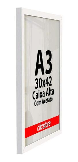 Moldura A X Cm Caixa Alta Acetato E Fundo Clicstore