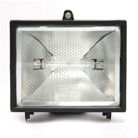 Reflector Halógeno Prime 500W c Ampolleta Negro Lufelec Productos