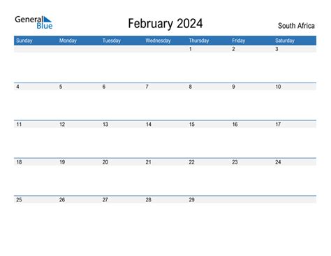 2024 February Calendar Printable With Holidays South Africa Hedy Ralina