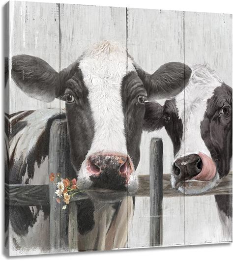 asporic highland  canvas wall art farmhouse animal picture wall