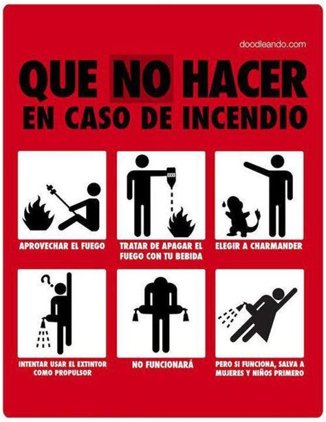 Qué no hacer en caso de incendio Cosas que pasan