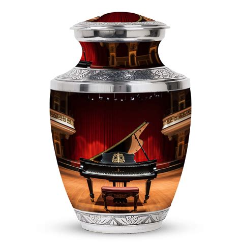 Elegant Concert Grand Piano Timeless Tradition - Traditional Large Urns