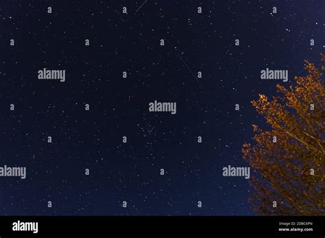 falling star and stars in the night sky Stock Photo - Alamy