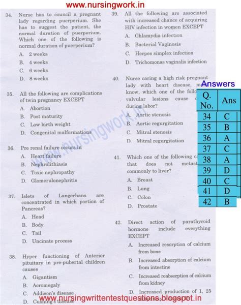 How To Answer Nursing Test Questions Nursing Written Test Sa