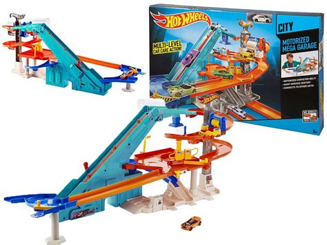 MATTEL Hot Wheels Zestaw GARAŻ Poziomy TOR BGJ oficjalne archiwum Allegro