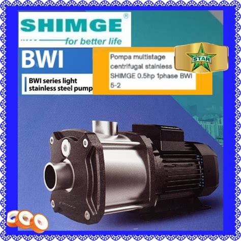 Jual Pompa Multistage Centrifugal Stainless Shimge 0 5Hp Bwi 5 2