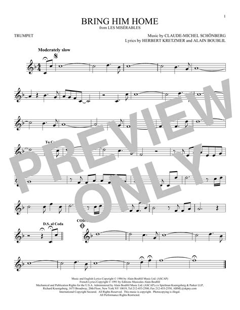 Bring Him Home | Sheet Music Direct