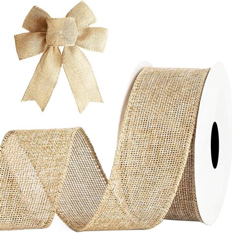 Amazon MuRealy Upgraded Jute Ribbon Natural Burlap Ribbon 2 5