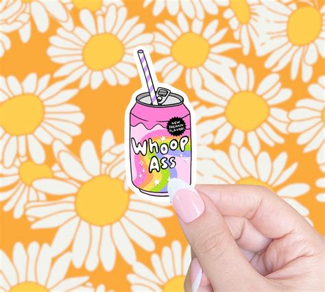 Can Of Whoopass Sticker Whoop Ass Meme Sticker Etsy
