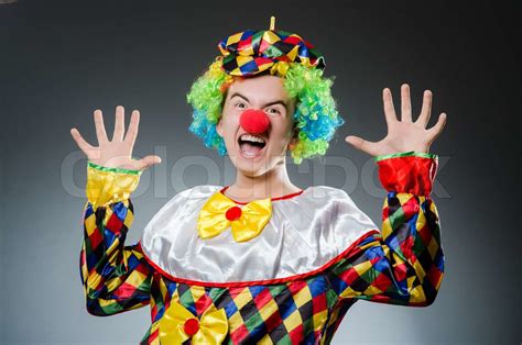 Lustige Clown Humor Konzept Stock Bild Colourbox