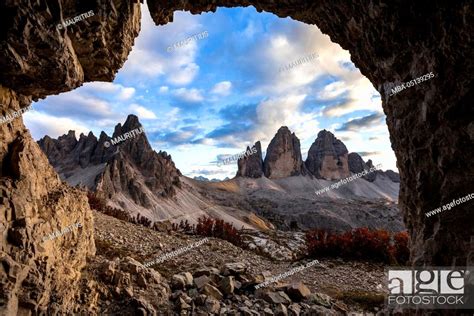 Europe Italy South Tyrol The Dolomites Tre Cime Di Lavaredo