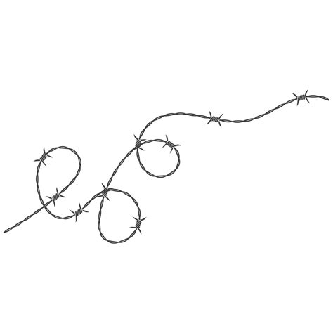 barbed wire vector illustration 17376648 Vector Art at Vecteezy