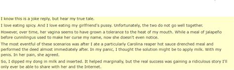 His Gf S Vagina Developed A Tolerance To Spicy Foods You Won T Believe
