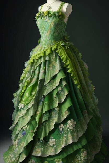 Premium AI Image | a green and gold dress from the collection of the film.