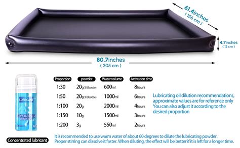 Amazon SAYAROX Inflatable Massage Sheet PVC Waterproof Sex Furniture For Bedroom Nuru