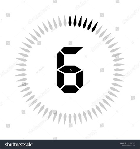 6 Minutes Seconds Stopwatch Vector Icon Stock Vector (Royalty Free ...