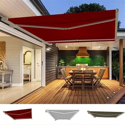 Patio Manual Retractable Sun Shade Awning