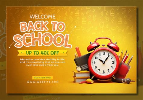 Welcome Back to School Banner Template | Premium AI-generated PSD