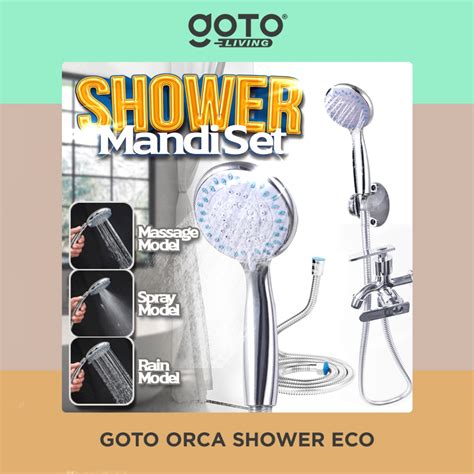 Jual Goto Orca Eco Kran Shower 1 Set Sower Kamar Mandi Keran Stainless