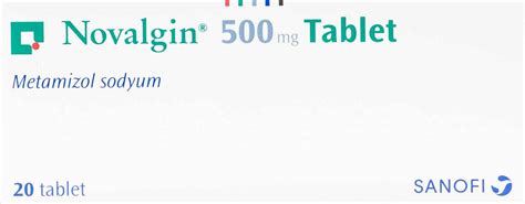 Novalgin Metamizole Mg Tab S Seroled Pharmaceuticals