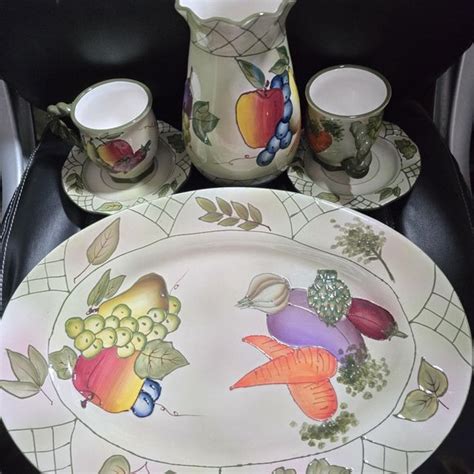 Pacific Rim Dining Pacific Rim China Fruit Vegetable Pattern Poshmark