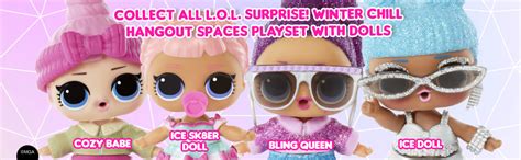 Amazon L O L Surprise Winter Chill Hangout Spaces Furniture Playset With Cozy Babe Doll