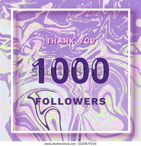 Followers Thank You Square Banner Stock Vector Royalty Free