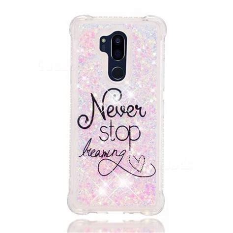 Never Stop Dreaming Dynamic Liquid Glitter Sand Quicksand Star Tpu Case