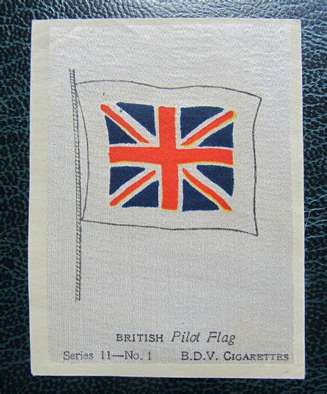 BDV Cigarette Tobacco Silk Card British Pilot Flag Etsy