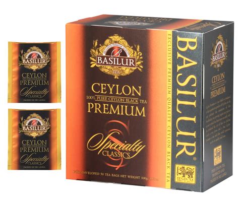 Basilur Ceylon Premium Herbata Czarna Cejlo Ska Saszetki Koperty