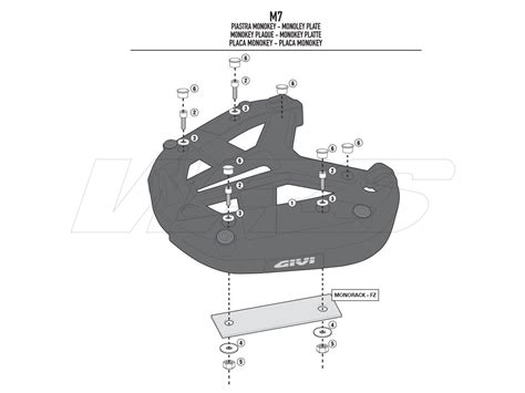 DLM46A DLM36APACK2 M7 SR3112 PLR3112 GIVI KIT TOP CASE DLM46A VALISES