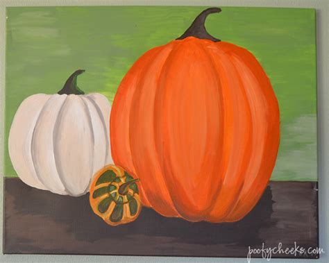 Fall Pumpkin Painting - Poofy Cheeks