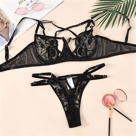 Generic INS Nightclub Hot Girl Embroidery Sexy Bandage Underwear Uniform Temptation Sexy Suit