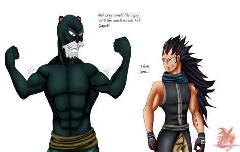 Commission - Gajeel and Pantherlily by DreamDragonGoddess4 on DeviantArt