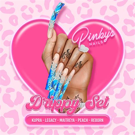 Second Life Marketplace Pinky S Nails Drippy Set Square